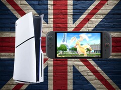 PS5 és Switch 2 konzolok Union Jack zászlós háttér előtt (Kép forrása: Sony PlayStation, Nintendo szerkesztéssel)