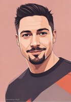 A Portrait Studio AI-val készített kép "Comic" módban.