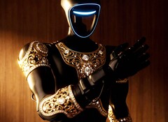 Caviar kezeli a Unitree G1 humanoid robotot egy luxus átalakítással, fekete és arany megjelenéssel (Kép forrása: Caviar)