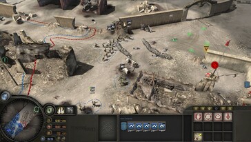 A képen: Játékmenet-képernyőkép a Company of Heroes című játékból.