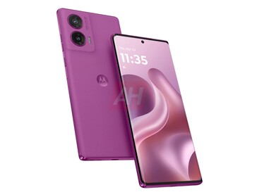Nem hivatalos kép a Moto G96 Cattleya Orchid színváltozatáról. (Kép forrása: Android Headlines)