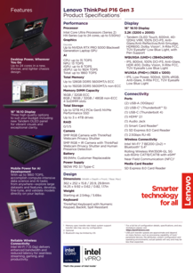 Lenovo ThinkPad P16 Gen 3: Műszaki adatok