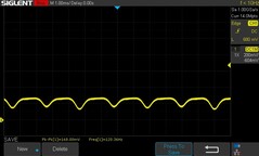 25% fényerő: 120,36 Hz egyenáramú fényerőszabályozás