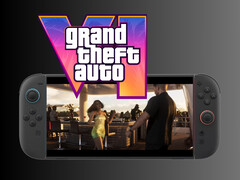 GTA 6 játék Switch 2 mockupon (Kép forrása: Nintendo of America, Rockstar Games szerkesztéssel)