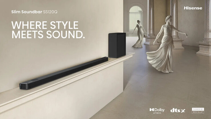A Hisense S5120Q vékony soundbar (Kép forrása: Hisense)