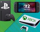 Xbox, PS5 és Switch 2 konzolok logókkal (Kép forrása: Xbox Gaming, Sony PlayStation, Nintendo of America szerkesztéssel)