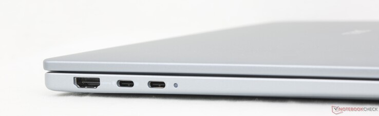 HDMI 2.1, USB-C 3.2 Gen. 2 w/ DisplayPort 1.4 + Power Delivery, USB-C Thunderbolt 4 w/ DisplayPort 2.1 + Power Delivery