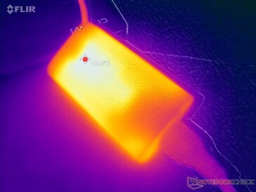 A hálózati adapter terhelés alatt 40 C fölé emelkedik