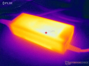 A hálózati adapter igényes terhelések esetén 45 C fölé is emelkedhet