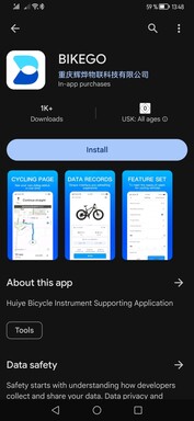 A BIKEGO alkalmazás