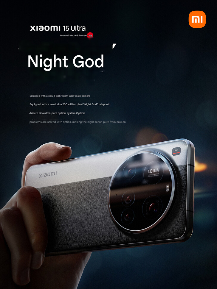 Xiaomi 15 Ultra touted to be "Night God" (Kép forrása: Xiaomi - machine translated)