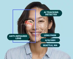 A rózsaszín árnyalatú Zenni Optical ID Guard szemüveg bevonata segít blokkolni az arcbiztonsági fenyegetéseket azáltal, hogy megállítja a teljes arcszkennelést. (Kép forrása: Zenni Optical)