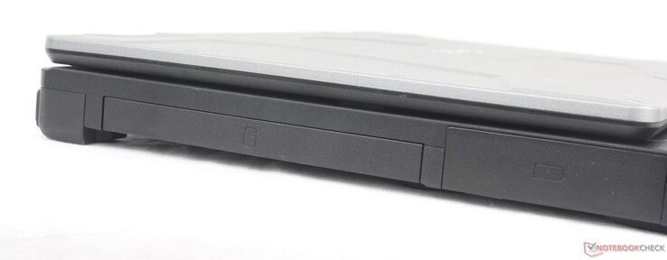 Balra: DVD/Blu-Ray/SSD bővítőhely, akkumulátor/bővítőhely