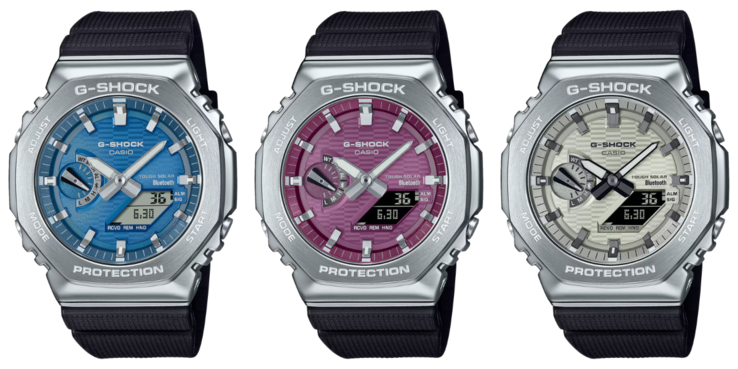 Balról jobbra: Casio GBM-2100A-2B, GBM-2100A-4B és GBM-2100A-8B. (Kép forrása: Casio)