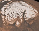 A Mars északi jégsapkája (Kép forrása: NASA/JPL Caltech/MSSS, szerkesztéssel)