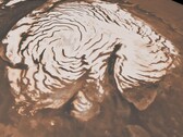 A Mars északi jégsapkája (Kép forrása: NASA/JPL Caltech/MSSS, szerkesztéssel)