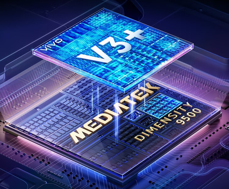 A Vivo X300 és X300 Pro a MediaTek Dimensity 9500 chipsetjét kombinálja a Vivo saját fejlesztésű V3+ képalkotó chipsetjével. (Kép forrása: Vivo)