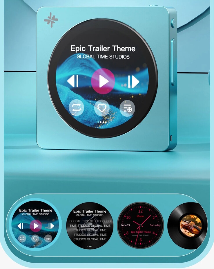 A Fiio Snowsky Disc DAP 1,8 hüvelykes, kör alakú érintőképernyője többféle bőrfelületet is támogat.