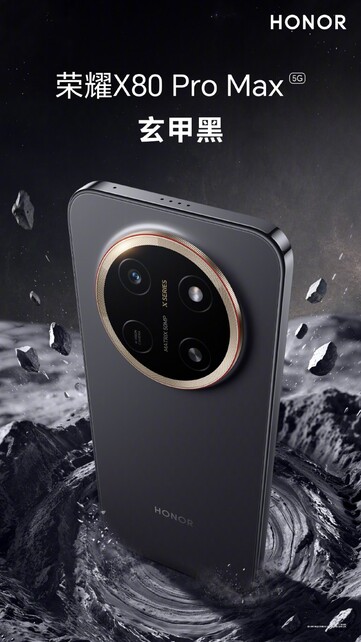 Honor X80 Pro Max „Mystic Black” kivitelben.