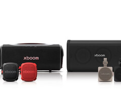 LG Xboom 2026 hordozható hangszórócsalád. Balra fent: Xboom Stage 501, jobbra fent: Xboom Blast, jobbra lent: Xboom Mini, balra lent: Xboom Rock. (Kép forrása: LG)