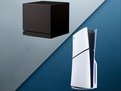 A Steam Machine a PS5 konzol mellett (Kép forrása: Valve, Sony PlayStation szerkesztve)