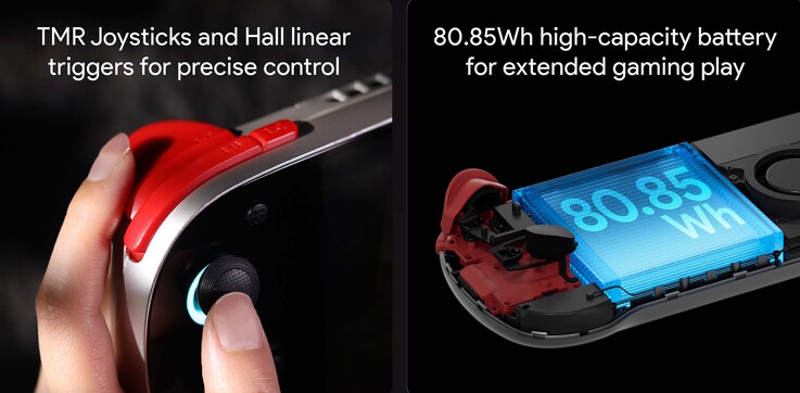 A kézi számítógép 80,85 Wh kapacitású akkumulátorral rendelkezik, az USB Type-C port pedig támogatja a videokimenetet is