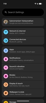 Beállítások oldal