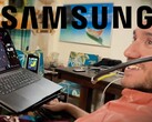 Neuralink-beteg agy-számítógép-kapcsolattal (BCI), tetején a Samsung logóval.