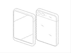 A Samsung állítólagos gördíthető telefonja állítólag függőlegesen bővül, amint az a bejelentett szabadalmi bejelentésből kiderül. (Kép forrása: DomoAI és xleaks7)