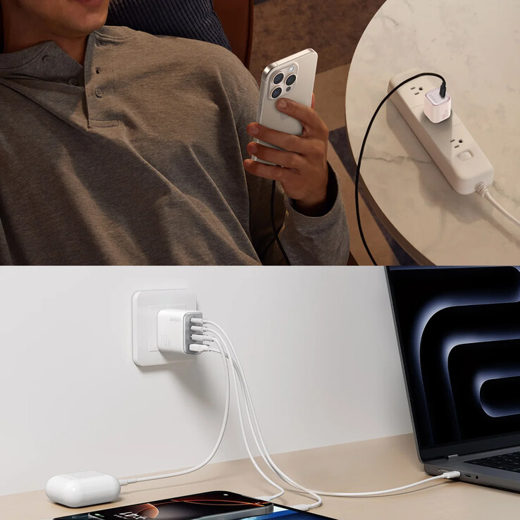 Az Anker Charger (30W) (fent) és az Anker Charger (70W, 4 port) (lent). (Kép forrása: Costco)