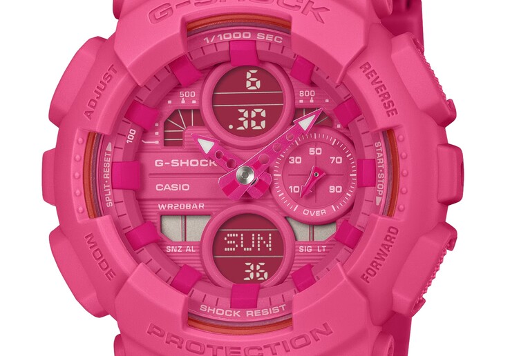 A Pink Ribbon GMDS5610PK-4 G-Shock óra rózsaszínű, amely megegyezik a BCRF által a logóban használt rózsaszínnel. (Kép forrása: Casio)