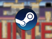 Egy képernyőkép a játék traileréből a Steam logójával a tetején.