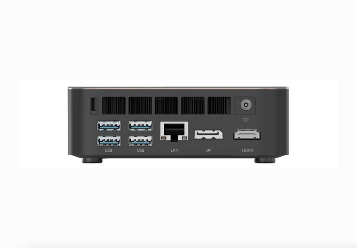 A Links LC7530 mini PC bőséges csatlakozóválasztékkal rendelkezik, beleértve hat USB 3.2 Type-A csatlakozót is. 