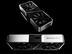 Egy renderelt kép a GeForce RTX 3060 Founders Edition GPU-ról