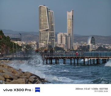 Vivo X300 Pro 200 mm tele-konverterrel.