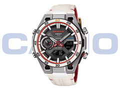 Az új Casio Edifice ECB-2300HR-1A (a képen) 9 órás pozícióban egy tachométer-szerű segédmutatóval rendelkezik. (Kép forrása: Casioblog)