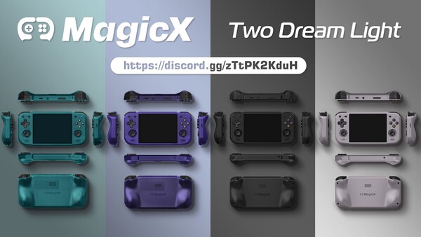 A MagicX Two Dream Light fekete gombokkal rendelkezik mind a négy színváltozathoz.