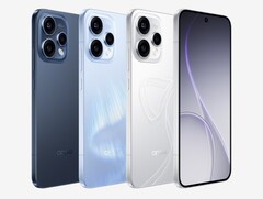 Az Oppo Reno 15c a College Blue, Aurora Blue és Starlight Bow színváltozatokban kapható (Kép forrása: Oppo)