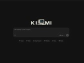 A Kimi webes felület kezdőképernyője beviteli mezővel és a K3 logóval