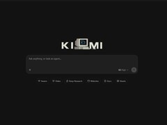 A Kimi webes felület kezdőképernyője beviteli mezővel és a K3 logóval