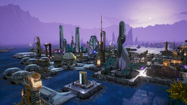 Az Aven Colony épületeit ábrázoló kép.