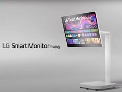 Az LG Smart Monitor Swing az LG StanbyME kerekes állványát veszi kölcsön. (Kép forrása: LG)