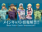A Netflix Steel Ball Run anime-adaptációjának fő szinkronhangjai: Diego Brando, Gyro Zeppeli, Johnny Joestar, Lucy Steel és Steven Steel. (Kép forrása: Warner Bros. Japan / Netflix Anime)