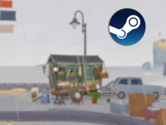 A Tiny Bookshop egy kézzel rajzolt térképen helyezkedik el, és minden helyszínnek saját ügyfélköre van. A képen - egy ingame képernyőkép a Steam logójával felülről. (Kép forrása: Steam - Szerk.)