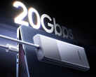 Az SSD-ház 10Gbps-os változata 29,99 dollárba kerül. A képen: a másik modell 20Gbps-os adatátviteli sebességét kiemelő promóciós kép.