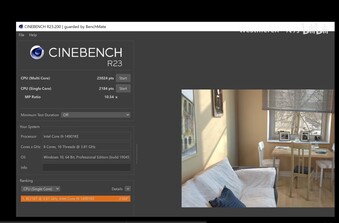 A 14901KE teljesítményét a Cinebench R23 segítségével mérték