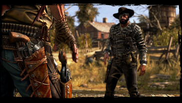 Egy kép, amely egy párbajt ábrázol a Call of Juarez: Gunslinger című játékból.