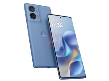 Nem hivatalos kép a Moto G96 egyik kék változatáról. (Kép forrása: Android Headlines)