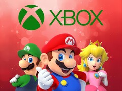 Mario és más Nintendo karakterek az Xbox logó alatt (Kép forrása: Nintendo of America, Xbox gaming szerkesztéssel)