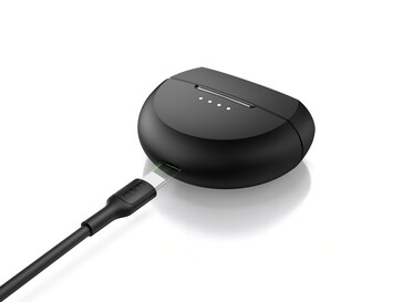 A SoundForm Rhythm ANC fülhallgató USB-C töltőháza. (Kép forrása: Belkin)